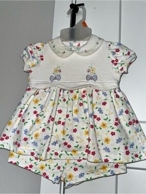 Little me. Dress and shorts. 100% cotton. 3 months. Vintage Y2K.
